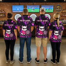 Load image into Gallery viewer, Custom Funny Cat Dart Shirts For Women Dart Board Gifts Darts Team Jerseys Dart League NNT153