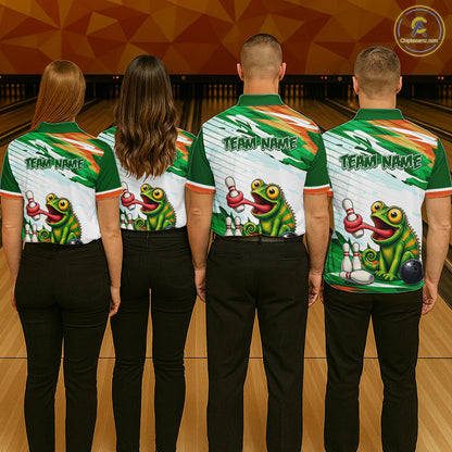 Custom Funny Chameleon Bowling Jersey for Women Bowling Team Shirts Bowling League HNT308