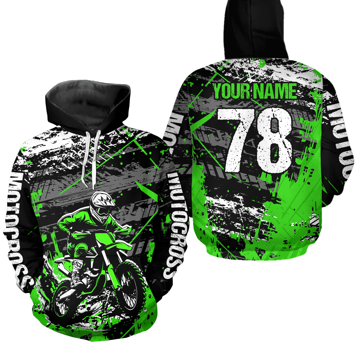 Motocross Hoodie Dirt Bike Off Road Custom Motocross Hoodie Shirt for Men Women HOT24