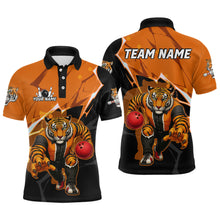 Load image into Gallery viewer, Custom Tiger Bowling Jersey for Men Bowling Uniform Polo &amp; 1/4 Zip Bowling Team Shirts HNT147