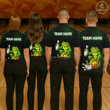 Load image into Gallery viewer, Custom Funny Frog Bowling Jersey for Women Bowling Team Shirts Bowling League Polo &amp; 1/4 Zip HNT246