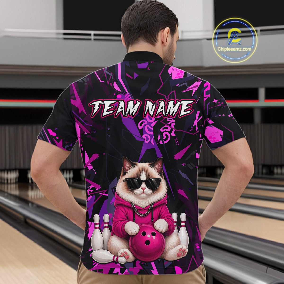 Custom Funny Ragdoll Cat Bowling Jersey for Men Bowling League Bowling Team Shirts HN288