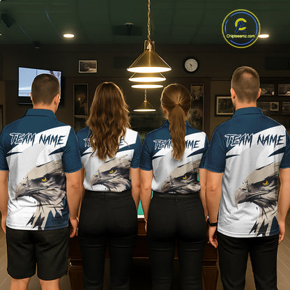 Custom Eagle 8 Ball Billiard Shirts for Men Billiard Tournament Billiard Team Shirts Polo & 1/4 Zip NNT109