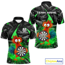 Load image into Gallery viewer, Custom Funny Green Chicken Dart Shirts For Men Dart Board Gifts Darts Team Jerseys Dart League NNT152