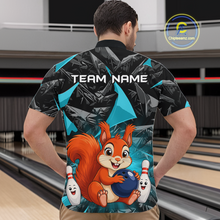 Load image into Gallery viewer, Funny Turquoise Squirrel Custom Bowling Jersey for Men Bowling Team Shirts Bowling League HNT302