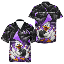 Load image into Gallery viewer, Custom Purple Duck Hawaiian Bowling Jersey for Men Women Bowling Team Shirts Bowling League HNT232