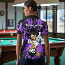Load image into Gallery viewer, Custom Purple Funny Duck Billiard Shirt for Women Billiard Team Jersey League 8 Ball Pool Shirts NNT171