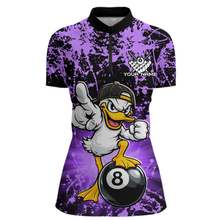 Load image into Gallery viewer, Custom Purple Funny Duck Billiard Shirt for Women Billiard Team Jersey League 8 Ball Pool Shirts NNT171