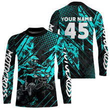Load image into Gallery viewer, Custom Turquoise ATV Motocross Shirts Kid Men Women Off-Road Quad Bike Shirt UPF30+ DNT61