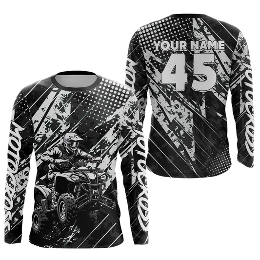 Custom Black ATV Motocross Shirts Kid Men Women Off-Road Quad Bike Shirt UPF30+ DNT61