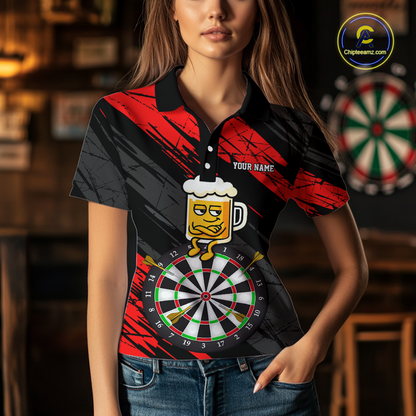 Custom Purple Funny Beer Darts Board Dart Shirts For Women Darts Team Jerseys Dart Tournament NNT120