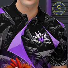 Load image into Gallery viewer, Custom Purple Funny Chicken Bowling Jersey for Men Bowling Team Shirts  Polo &amp; 1/4 Zip HNT138