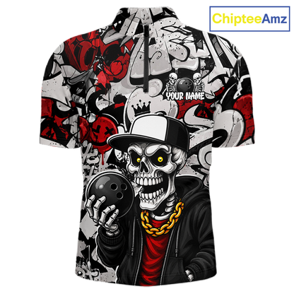 Hoodie with a skull design and colorful patterns on a white background, featuring the brand 'ChipteeAmz'.
