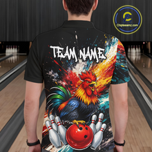 Load image into Gallery viewer, Custom Funny Rooster Bowling Jersey for Men Bowling Team Shirts Bowling Polo &amp; 1/4 Zip HNT256