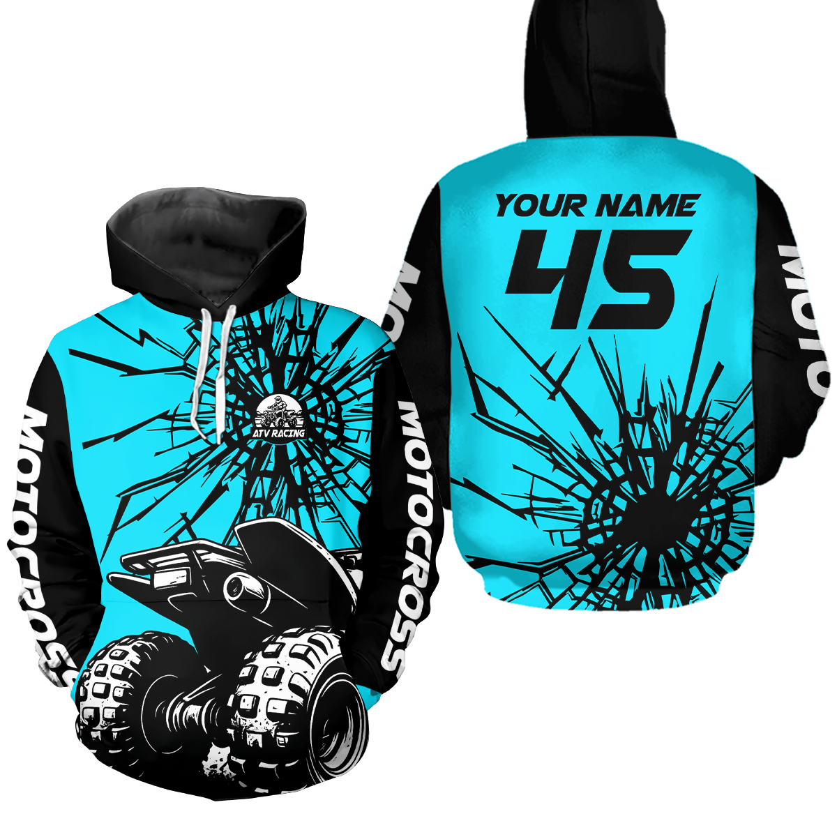 Custom ATV Motocross Hoodie Youth Off-Road Quad Bike Hoodie for Kid Men Women HOT05
