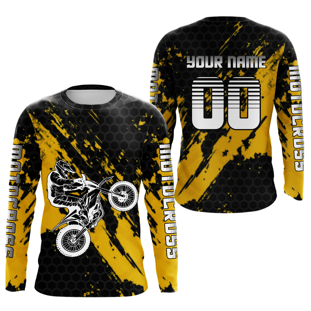 Orange Youth Motocross Jersey Adult Kid Upf30+Custom Racing Jersey Off-Road Jersey DNT51