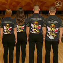 Load image into Gallery viewer, Custom Funny Bee Bowling Jersey for Men Bowling Team Shirts Bowling League Polo &amp; 1/4 Zip HNT188