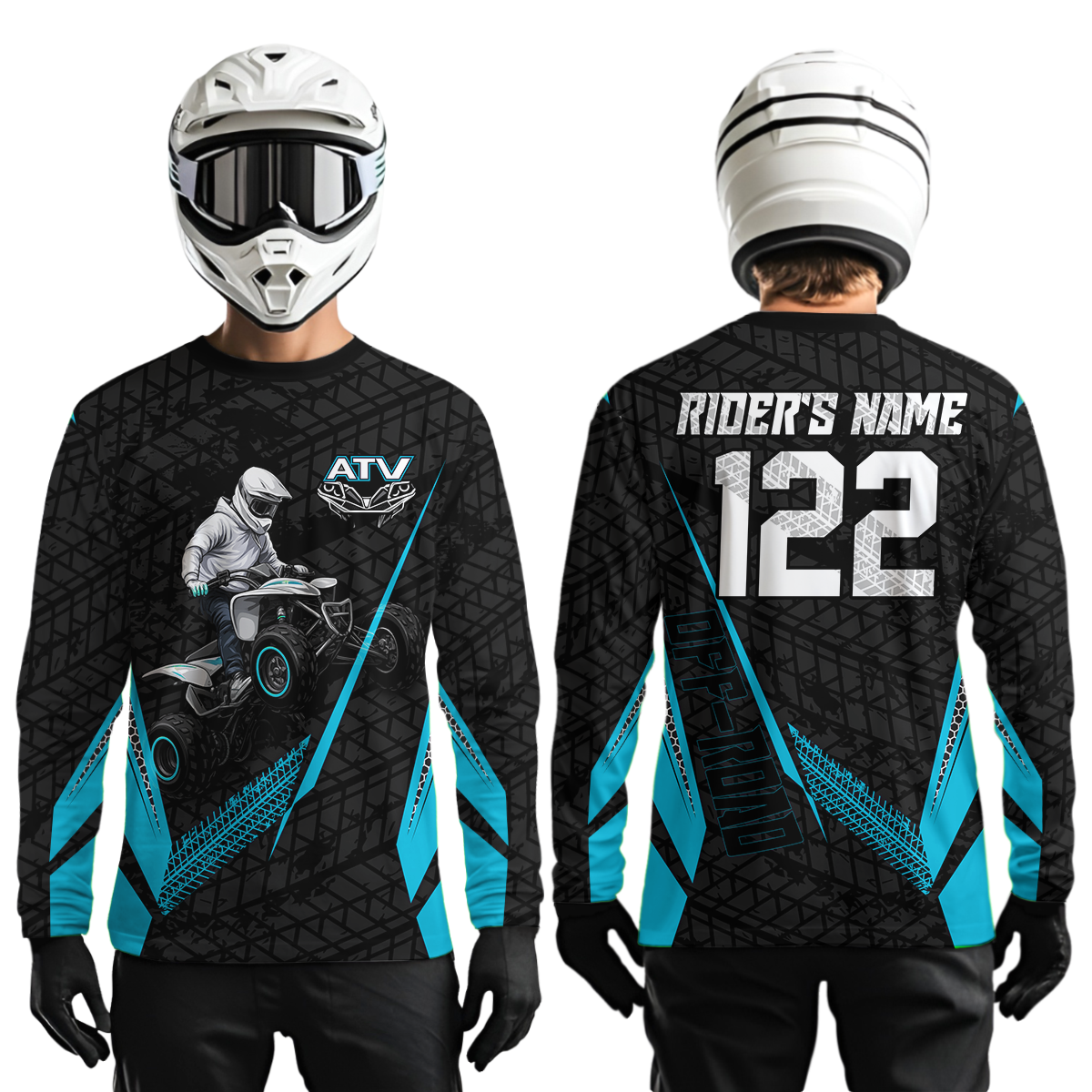 Personalized ATV Motocross Jersey For Adult & Kids UPF30+ Custom Quad Bike Shirt Off-Road ATV MX Racing NHN013