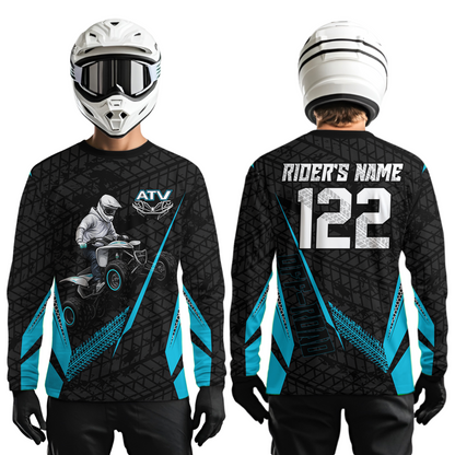 Personalized ATV Motocross Jersey For Adult & Kids UPF30+ Custom Quad Bike Shirt Off-Road ATV MX Racing NHN013