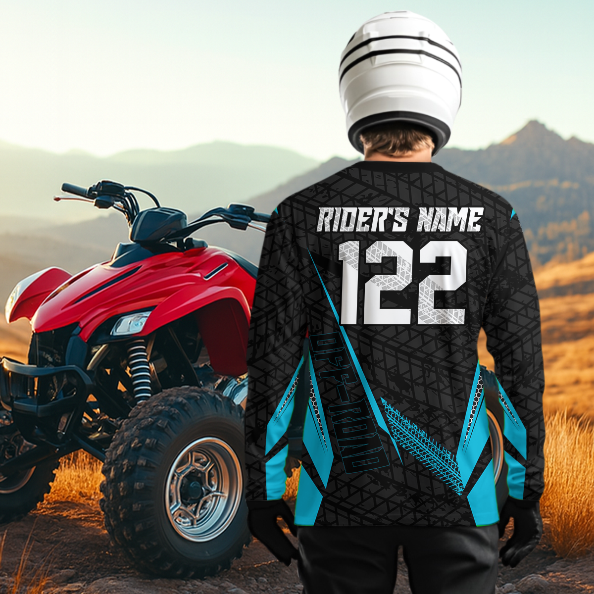 Personalized ATV Motocross Jersey For Adult & Kids UPF30+ Custom Quad Bike Shirt Off-Road ATV MX Racing NHN013
