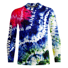 Load image into Gallery viewer, Colorful Wave Tie-Dye Pattern, Performance Long sleeve UV Protection Fishing Shirt, Gift For Fisherman TTN125