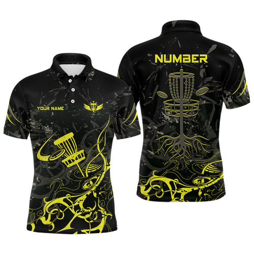 Colors Camo Black Mens Disc Golf Polo Shirts Custom Disc Golf Basket Tree Personalized Golf Gifts For Men TY2