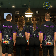 Load image into Gallery viewer, Personalized Name Bat Cat Billards Polo Shirts For Woman  Custom Team Name Billiard Shirt Design YYD0014