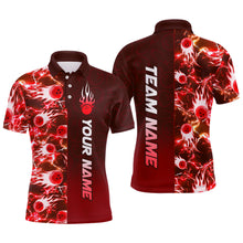 Load image into Gallery viewer, Bowling Shirt For Mens Custom Name Bowling Flame Lightning Team Jersey Shirt YYD0030