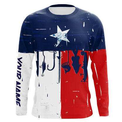 Texas flag UV protection fishing shirt fishing jersey for fisherman A66