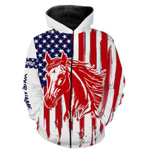 Load image into Gallery viewer, American Flag Patriotic Horse Shirt - A12