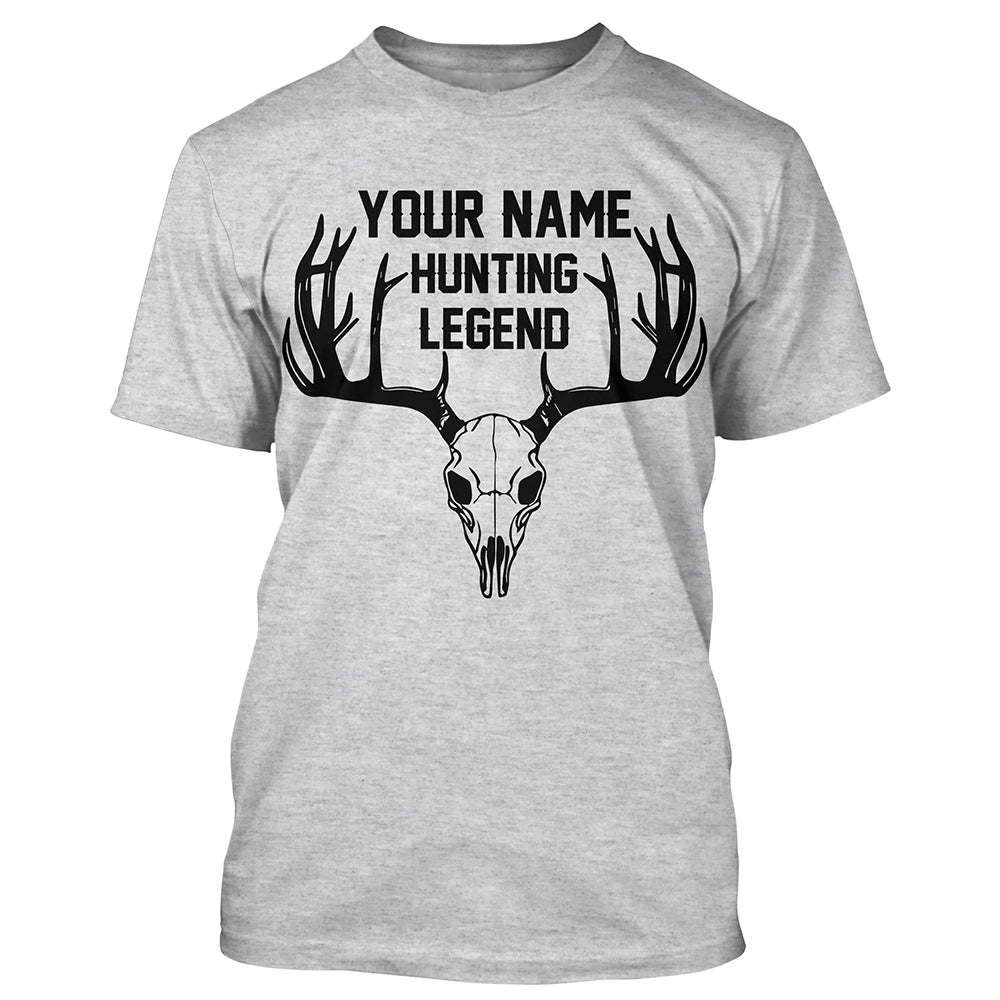 Deer Hunting Legend Personalized Custom Name Deer Skull Hunting Shirt For Hunters A46