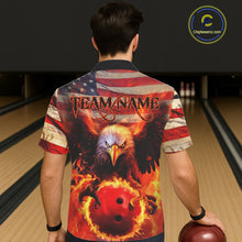 Load image into Gallery viewer, American Flag We The People Custom Patriotic Eagle Bowling Team Hawaiian Shirts For Men IPHW5287