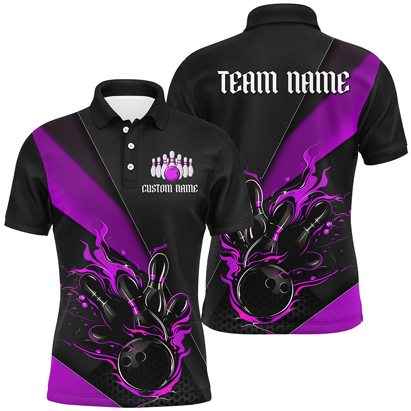 Multi Colors And Styles Custom Name Fire Flame Bowling Team Shirts For Men, Women And Kids IPHW6185