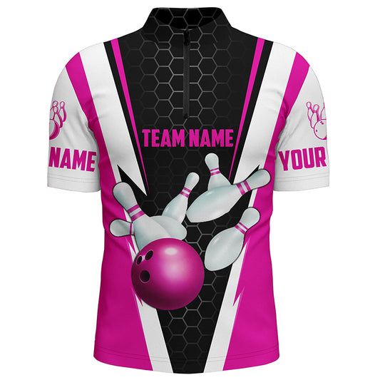 Bowling Shirts For Men Custom Name And Team Name Strike Bowling Ball And Pins, Team Bowling Shirts IPHW4595