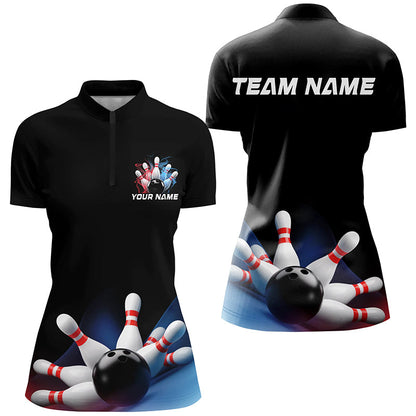 Custom Bowling Shirts For Women, Bowling Uniform Patriotic Bowling Team Shirt IPHW7370