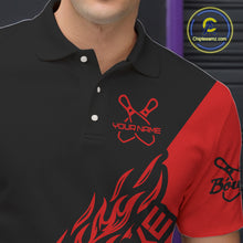 Load image into Gallery viewer, Custom Bowling Shirts For Men And Women, Bowling Team Shirts Bowling Strike | Black And Red IPHW3944