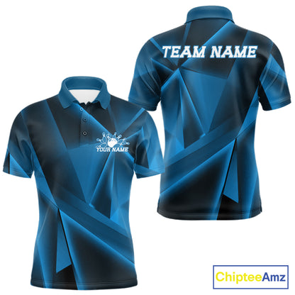 Blue and black sports jersey with 'TEAM NAME' and 'Your Name' text on a white background
