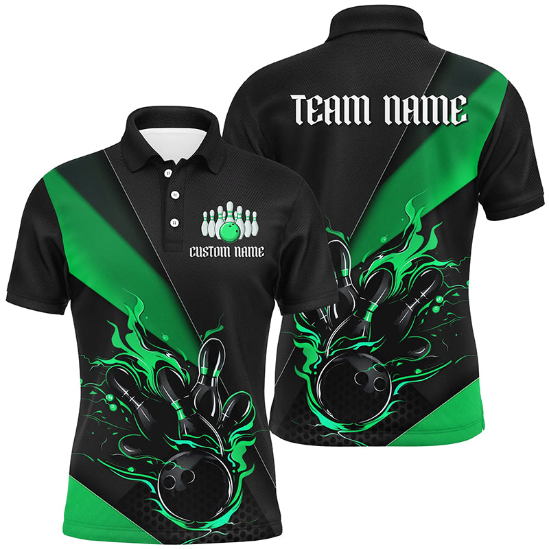 Multi Colors And Styles Custom Name Fire Flame Bowling Team Shirts For Men, Women And Kids IPHW6185