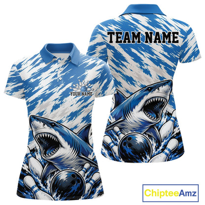 Shirt with shark design and customizable text on a white background
