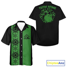 Load image into Gallery viewer, Custom Retro 50S Christmas Bowling Button Up Shirts, Vintage Xmas Bowling Shirt IPHW10106