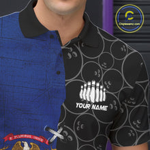 Load image into Gallery viewer, Michigan Flag Custom Bowling Team Shirts For Men, Patriotic Bowling League Shirt IPHW10717