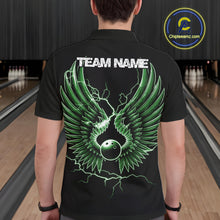 Load image into Gallery viewer, Custom Green Lightning Bowling Ball With Wings Bowling Men Team Shirt, Bowling Jerseys IPHW10730