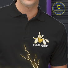 Load image into Gallery viewer, Custom Yellow Lightning Bowling Ball With Wings Bowling Men Team Shirt, Bowling Jerseys IPHW10732