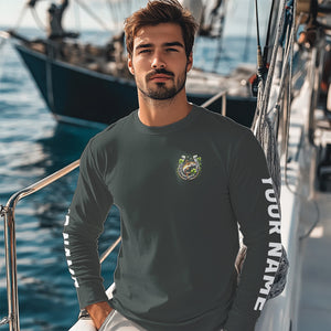 Custom St Patrick's Day Shamprock Walleye Long Sleeve Tournament Fishing Shirts IPHW8391