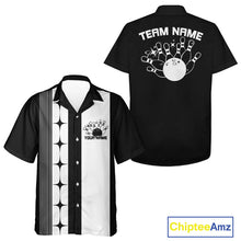 Load image into Gallery viewer, Custom Vintage Bowling Hawaiian Shirt For Men And Women, Bowling Team Button Up Shirt IPHW10062