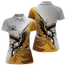 Load image into Gallery viewer, Custom Yellow Eagle Bowling Team Women Polo Shirts, Bowling League Shirt Bowlers Outfit IPHW8757