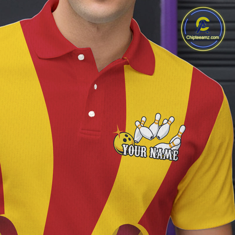 Custom Arizona State Flag Bowling Team Polo Shirts For Men, Bowling League Shirt IPHW9266