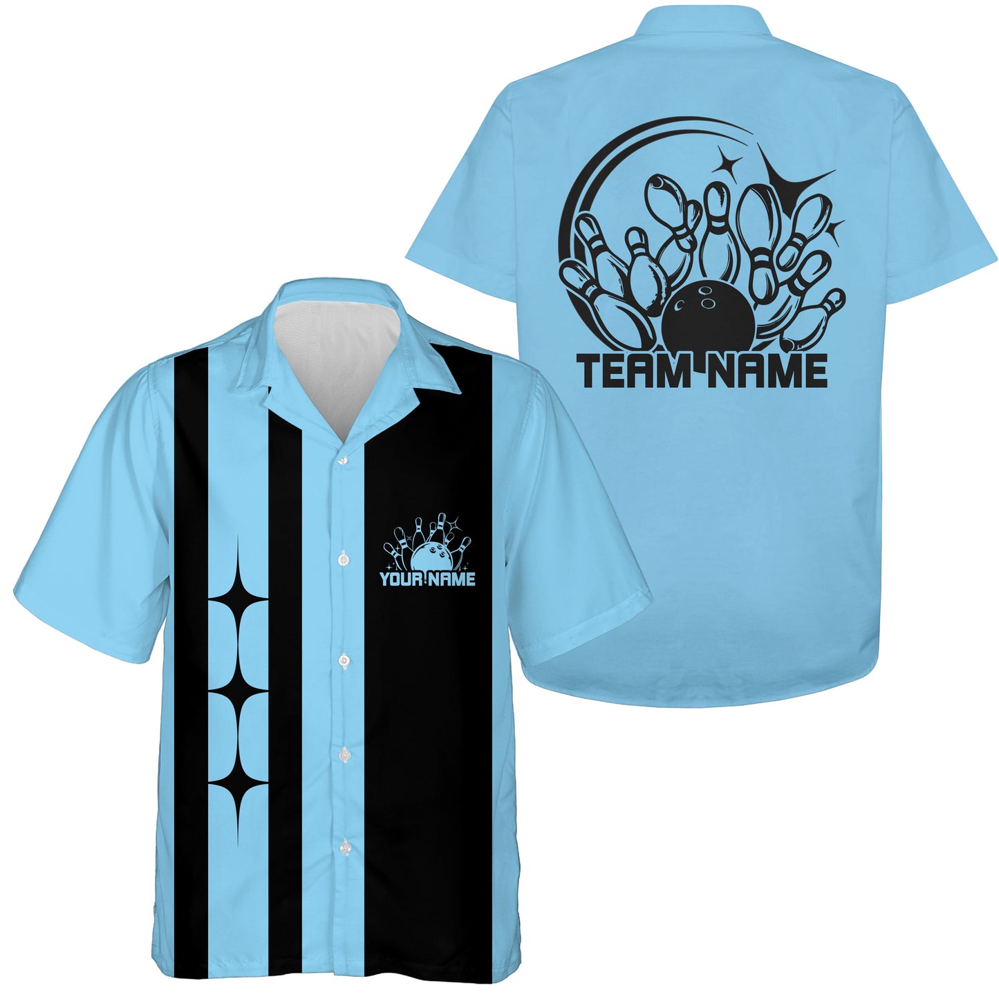 Custom Classic Vintage Bowling Team Shirts, 50S Retro Bowling Button Up Shirt IPHW10089