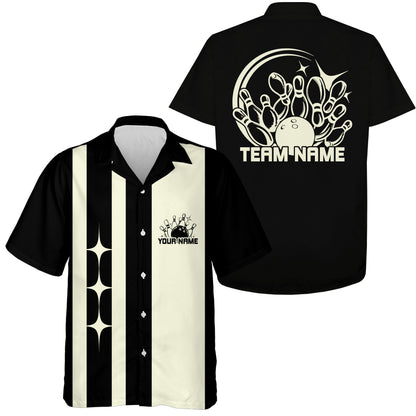 Custom Classic Vintage Bowling Team Shirts, 50S Retro Bowling Button Up Shirt IPHW10089