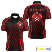 Load image into Gallery viewer, Custom Red Pickleball Shirts For Men, Men's Pickleball Outfit Pickleball Team Shirts IPHW10693